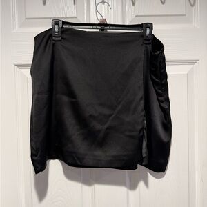 Wild Fable Elegant Black Satin Women's Skirt